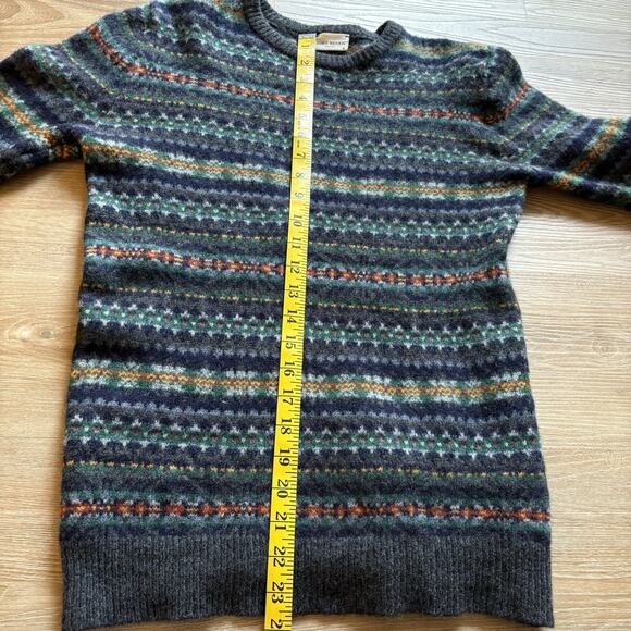 John Henric Sweden Fair Isle Tight Fitting Merino Wool Sweater Size XS - READ - Picture 4 of 9